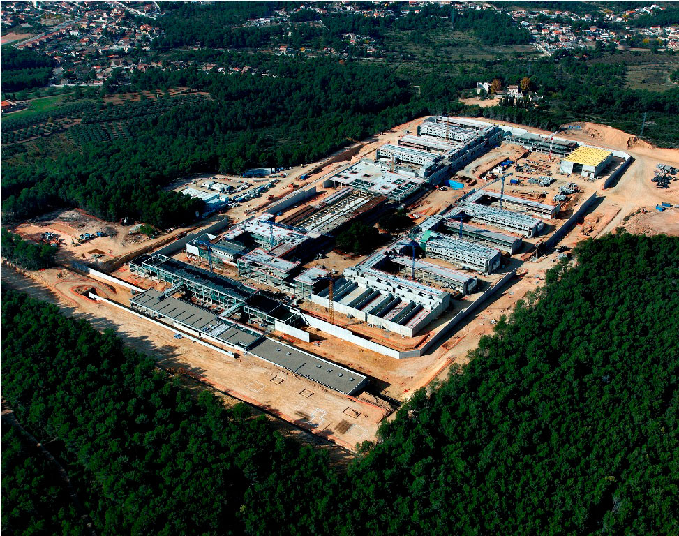 Proyecto Centro Penitenciario Mas d'Enric, vista del aire