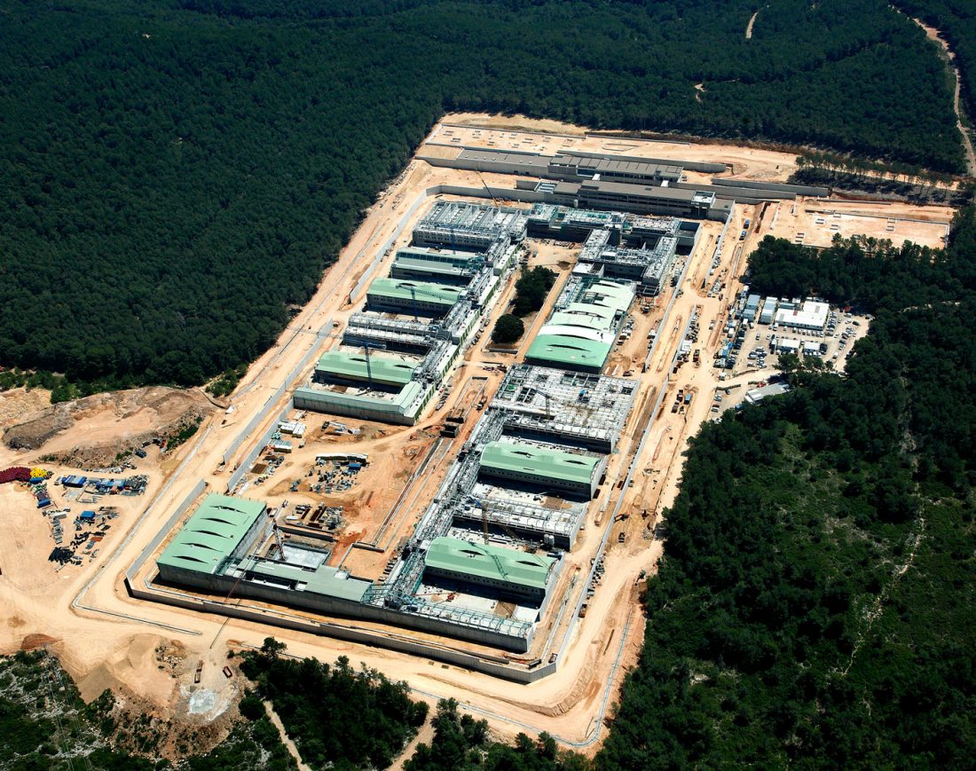 Proyecto Centro Penitenciario Mas d'Enric, vista del aire