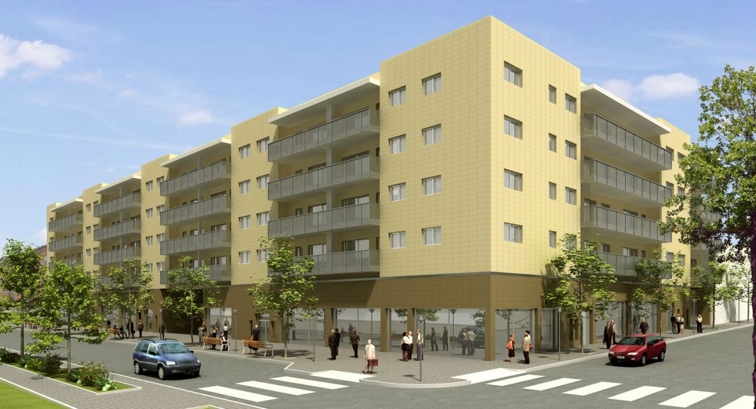 Fachada Proyecto Viviendas FBEX Reus